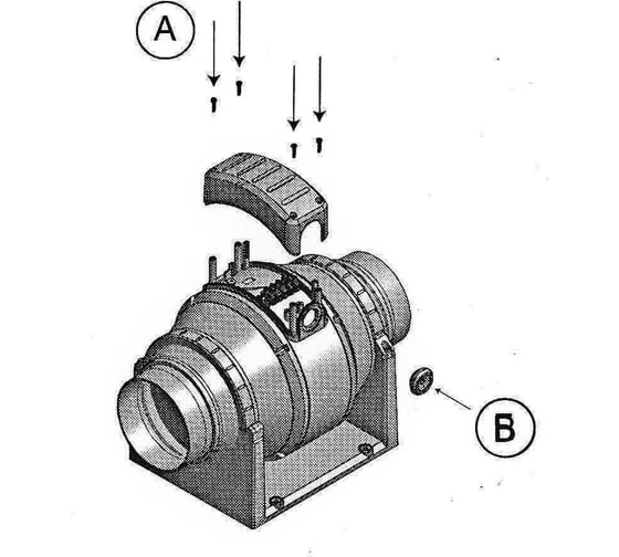 Канальный вентилятор RETON Inline-200мм, 3 скорости, Великобритания 197563