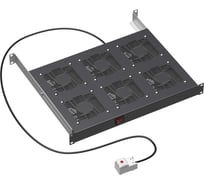 Вентиляторный модуль DKC 19" 6 вентиляторов с термостатом для 19" it-корпусов дкс серии sti/cqe, ral9005 R519VSIT6FTB