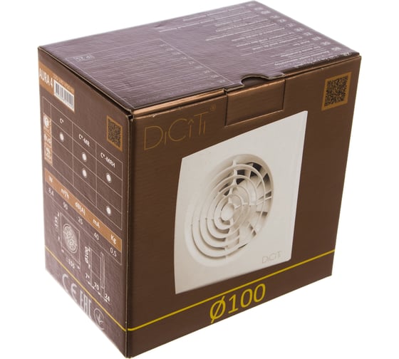 Осевой вытяжной вентилятор ERA D 100 AURA 4 87-579