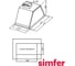 Кухонная вытяжка SImfer встраиваемая, ширина 50 см, цвет серый 8672SM 7