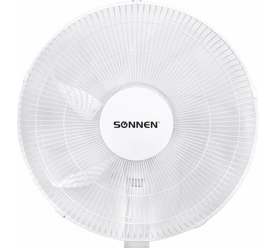 Напольный вентилятор SONNEN Fs40-a999, Led дисплей, пульт Ду 50 Вт, 3 режима, белый, 455735