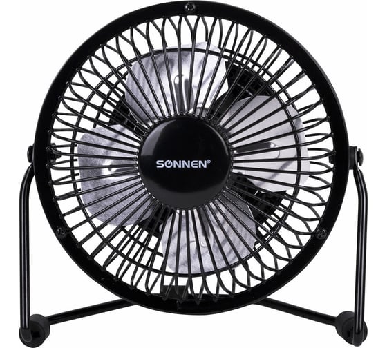 Настольный вентилятор SONNEN Usb Ft10-b37а, d=10 см, 2,5 Вт, металл, черный, 455733 1
