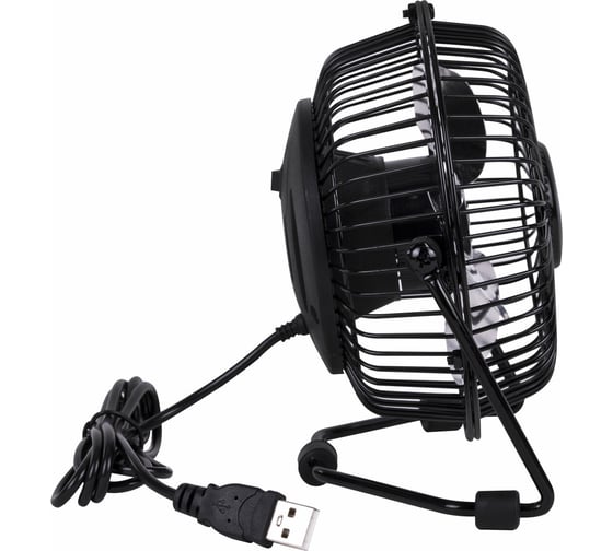 Настольный вентилятор SONNEN Usb Ft10-b37а, d=10 см, 2,5 Вт, металл, черный, 455733