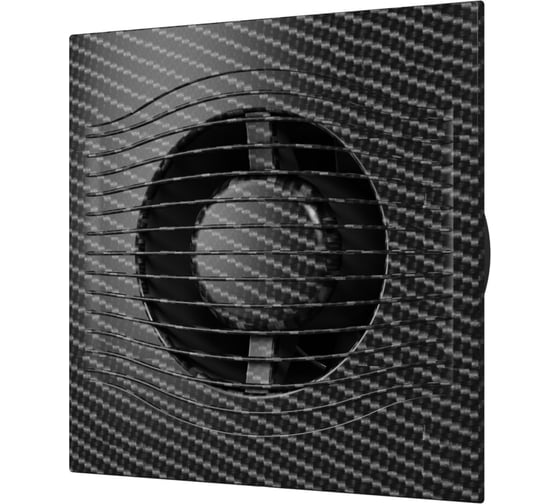 Осевой вытяжной вентилятор с обратным клапаном ERA SLIM 5C black carbon D 125 88-001 1