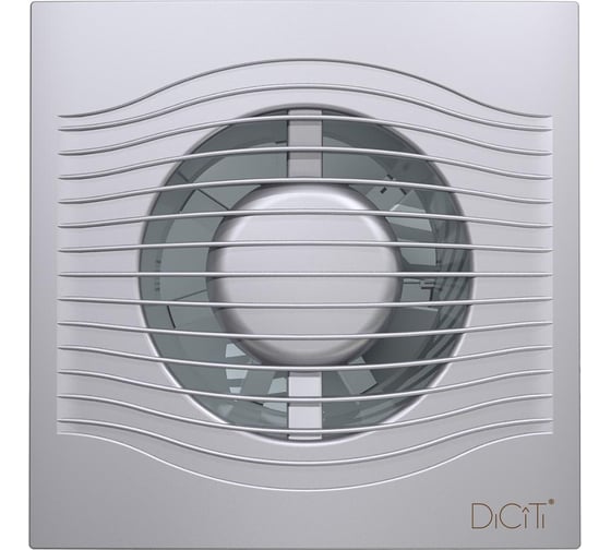 Осевой вытяжной вентилятор с обратным клапаном DICITI SLIM 5C gray metal D 125 87-998