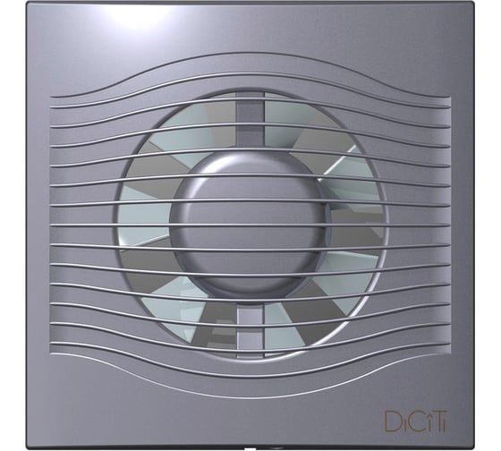 Осевой вытяжной вентилятор с обратным клапаном DICITI SLIM 5C dark gray metal D 125 89-084
