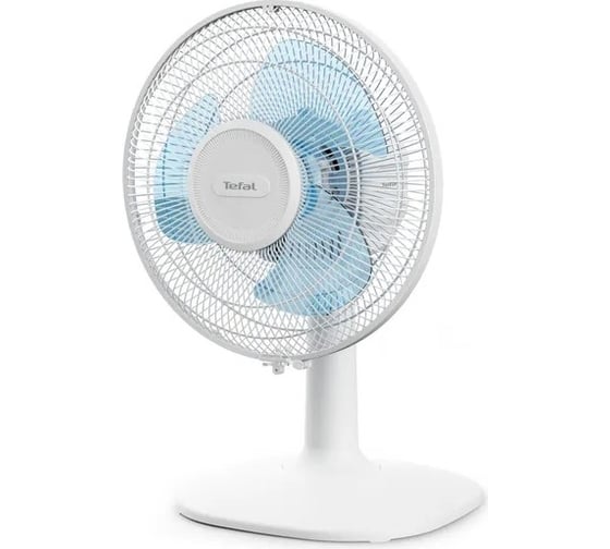 Настольный вентилятор TEFAL Essential+ VF2310F0 28Вт скорост.:2 белый/голубой 1513670