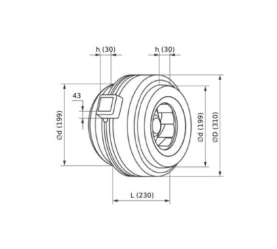 Вентилятор канальный ESQ ВКК-200 03.05.217812 - выгодная цена, отзывы ...
