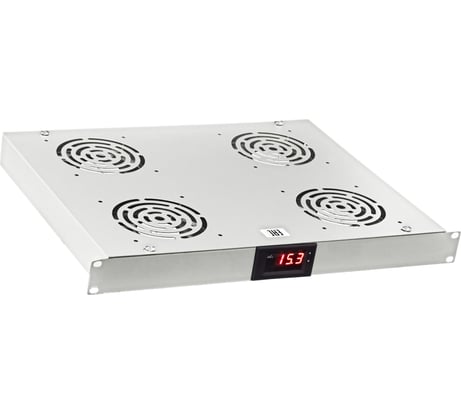 Вентиляторный блок W&T 1U термостат, серый, для шкафов 19 дюймов WT-2238B Grey