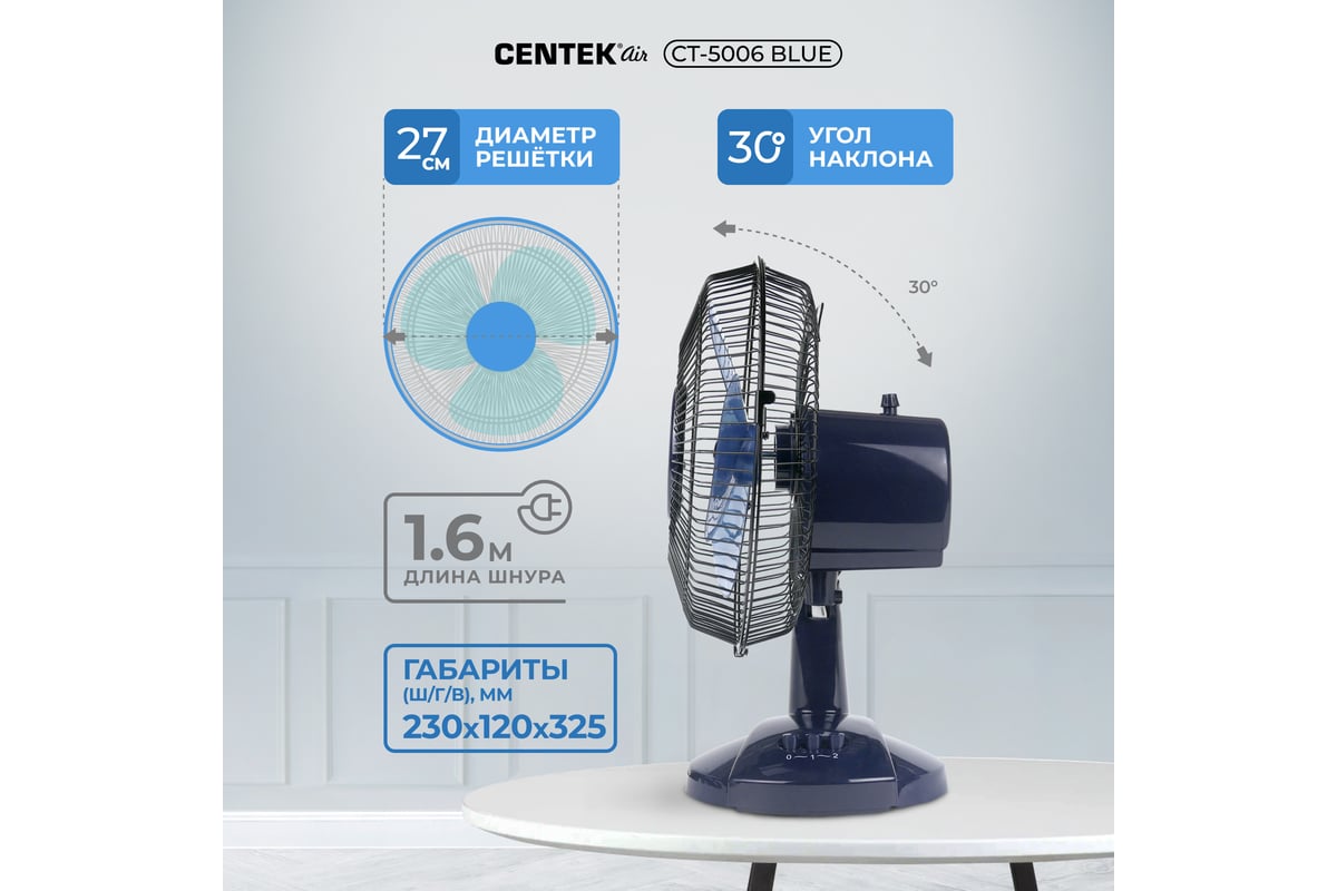 Настольный вентилятор Centek CT-5006 - выгодная цена, отзывы ...