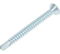 Саморез Квадра DIN 7504 P 4.8x50 цинк, yп. 10 шт., потай, шлиц PH2, сверло 504850010812
