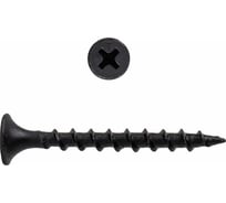 Саморез по дерeву Квадра черный 3.5x25, yп. 20 шт., PH2, редкая резьба, для гкл 35025100020H
