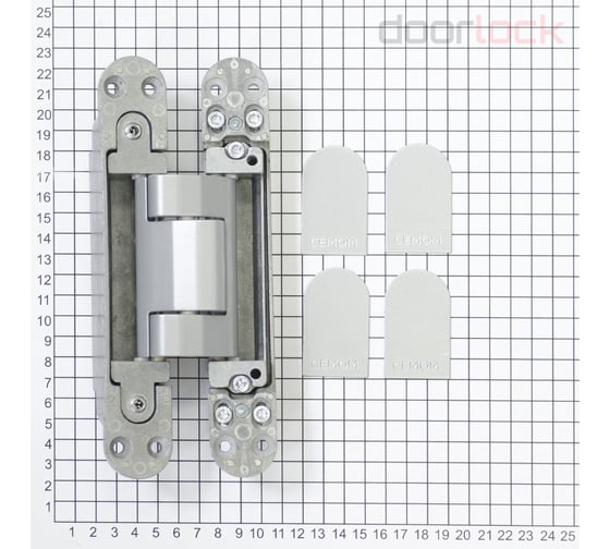 Петля скрытая Cemom Moatti estetic 150/a 3d 8060 матовый хром, регулируемая, вес полотна 150кг, 32x200мм 51537