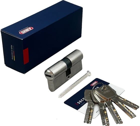 Цилиндровый механизм ABUS x6410 ключ/ключ 50-55 (105 мм) ni (5 key) 33000030 1
