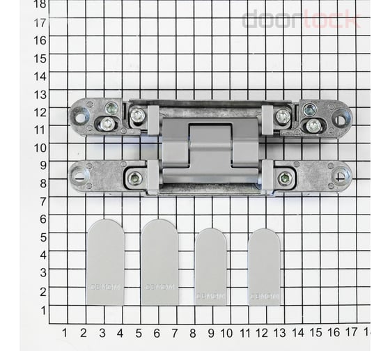 Петля скрытая Cemom Moatti estetic 1821/a 3d 8060 матовый хром, регулируемая, вес полотна до 80кг, 18x155+21x155мм 51547