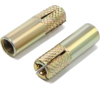 Анкер ТУНДРА забиваемый, стальной, желтопасированный, М6x25 мм, 100 шт. 9511119