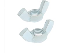 Барашковая гайка ТУНДРА DIN315, М10, белый цинк, 40 шт. 9411441