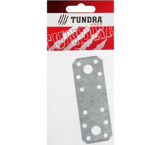 Крепежная пластина ТУНДРА krep, 100x35x2 мм, ГОЦ, в упаковке 1 шт. 5296479