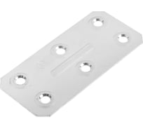 Крепежная пластина ТУНДРА krep, оцинкованная, 40x86x1.2 мм, в упаковке 1 шт. 5296483