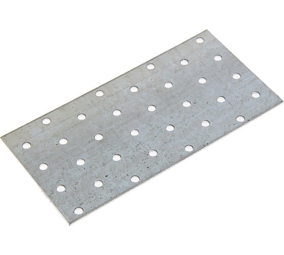 Крепежная пластина ТУНДРА krep, 80x160x2 мм, покрытие цинк 4438443