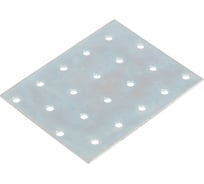 Крепежная пластина ТУНДРА krep 80x100x2 мм, цинк, 1 шт. 7697411