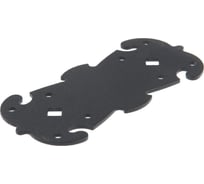 Крепежная фигурная пластина ТУНДРА 135x60x2.1 мм, полимер, черный, 1 шт. 9536171