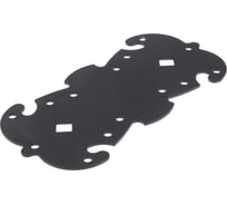Крепежная фигурная пластина ТУНДРА 205x96x2.1 мм, упаковка полимер, черный, 1 шт. 9536170