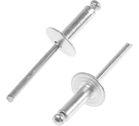 Вытяжные заклепки ТУНДРА krep алюминий-сталь, увеличенный борт 14 мм, 4.8x16 мм, 250 шт. 4299529