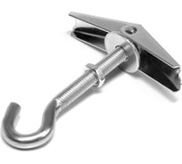 Анкер ТУНДРА потолочный, складной, пружинный, с крюком, белый цинк, М8 9411482