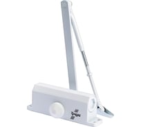 Дверной доводчик ТУНДРА D80WW, от 45-70 кг, белый 3937427