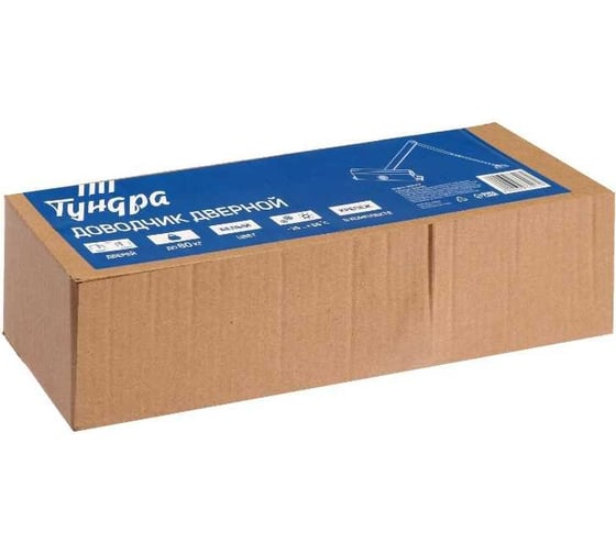 Дверной доводчик ТУНДРА D80WW, от 45-70 кг, белый 3937427