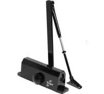 Дверной доводчик ТУНДРА от 45-70 кг, черный 9402552