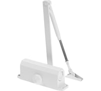 Дверной доводчик ТУНДРА D60WW, от 35-50 кг, белый 3937424