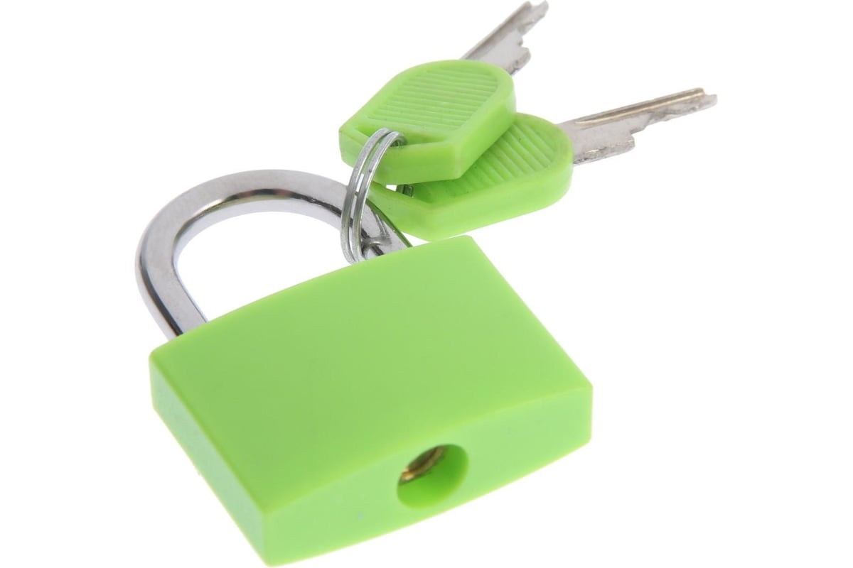 Навесной замок для чемодана ТУНДРА средний, 30x42 мм, зеленый 2580505 ...