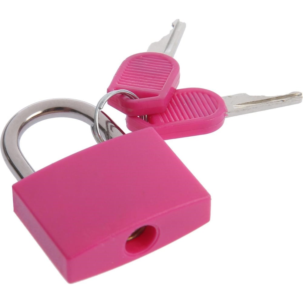 Навесной замок для чемодана ТУНДРА средний, 30x42 мм, розовый 2580504 ...