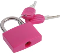 Навесной замок для чемодана ТУНДРА средний, 30x42 мм, розовый 2580504