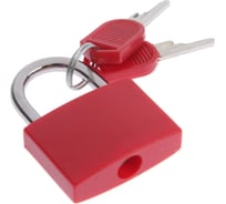 Навесной замок для чемодана ТУНДРА средний, 30x42 мм, красный 2580503