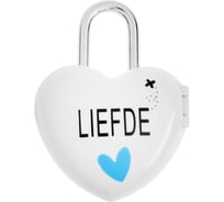 Навесной кодовый замок ТУНДРА Сердце, цвет белый 5186886