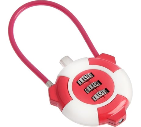 Навесной кодовый замок ТУНДРА цвет красный 7422631