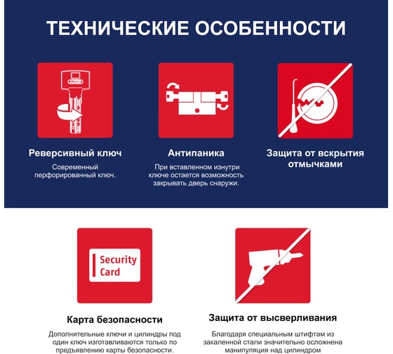 Цилиндровый механизм ABUS x6430 ключ/вертушка, 45-55, 100 мм, 5 ключей 33000065