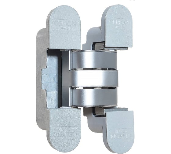 Скрытая петля Cemom Moatti cemom estetic 27 3d 8060 матовый хром, регулируемая, вес полотна до 60 кг, 27x120 мм 51546 1