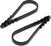 Дюбель-хомут ТУНДРА для круглого кабеля, нейлоновый, 19-25 мм, черный, 100 шт. 9501275