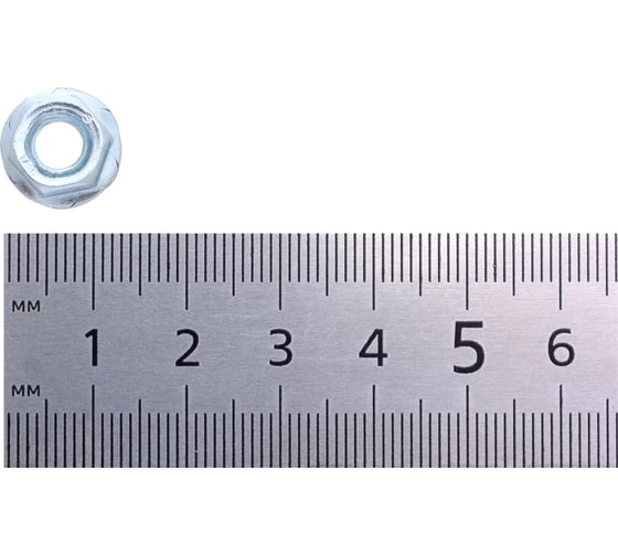 Гайка с фланцем RMG DIN 6923 М6, цинк,  8600 шт./25 кг Г6923-006-8600-00025