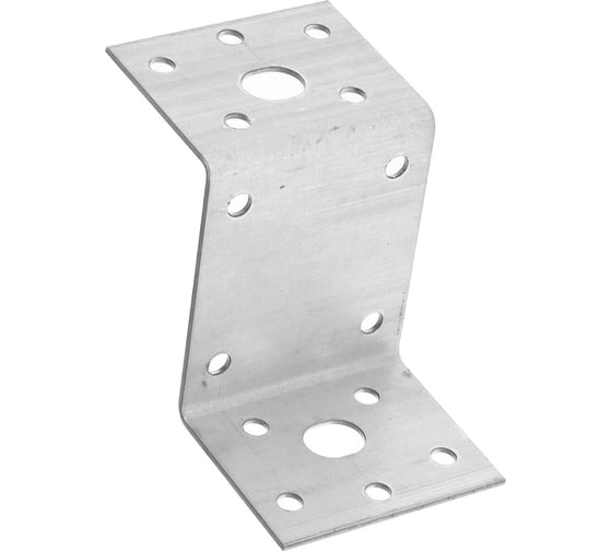 Крепежный уголок ТУНДРА Z-образный, 45x90x65x2 мм, 10 шт. 9634688 1