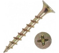 Саморез для крепления ГКЛ к дереву МЕТАЛЛСЕРВИС желтый цинк, 3,5x35 мм, 1000 шт. мс 1255636