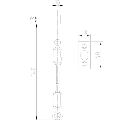 Торцевой упор PALIDORE  5-1/2 (140 mm) sn round, никель, ригель 98761353