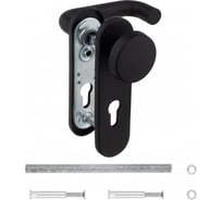 Дверная ручка/кноб для противопожарных дверей PALIDORE 1919с-1 на планке, п/п-u2234-pz72/9/9, черная 98761241