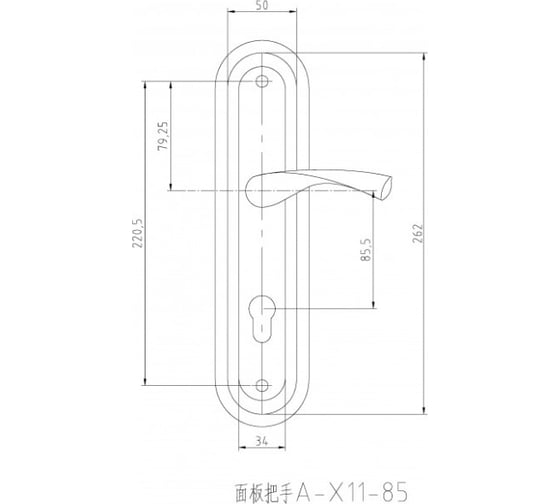 Ручка на стальной планке PALIDORE a-х11-85 ab, бронза 98761126