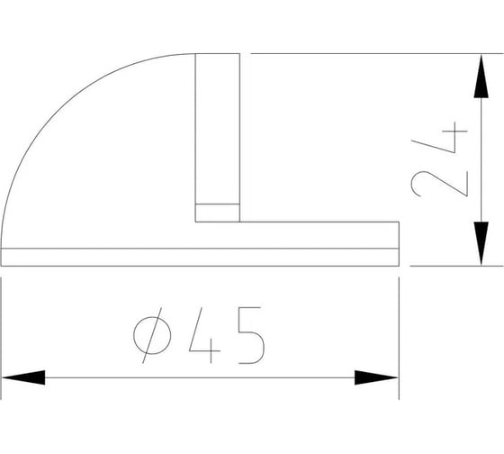 Напольный ограничитель PALIDORE c 802 black полусфера, черный 98761365