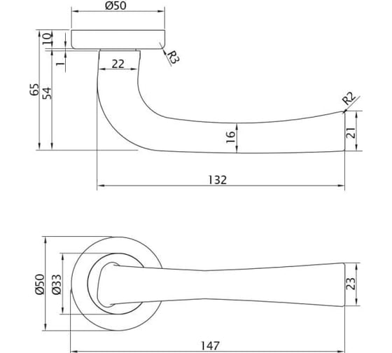 Ручка Doorlock dl звездная линия, capella m101 scb, матированный хром, a=35-55 мм 73511